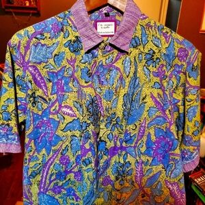 Mens ikat tribal shirt